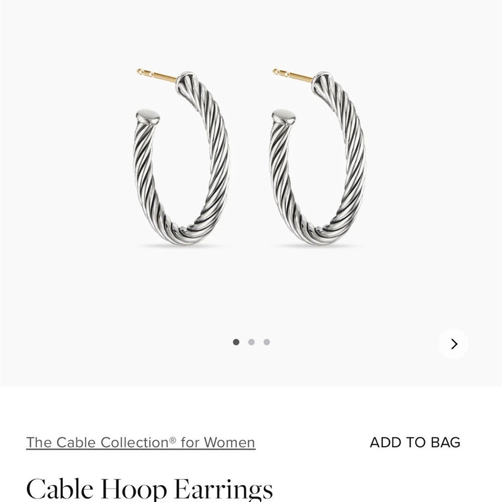 David Yurman Cable Hoop Earrings